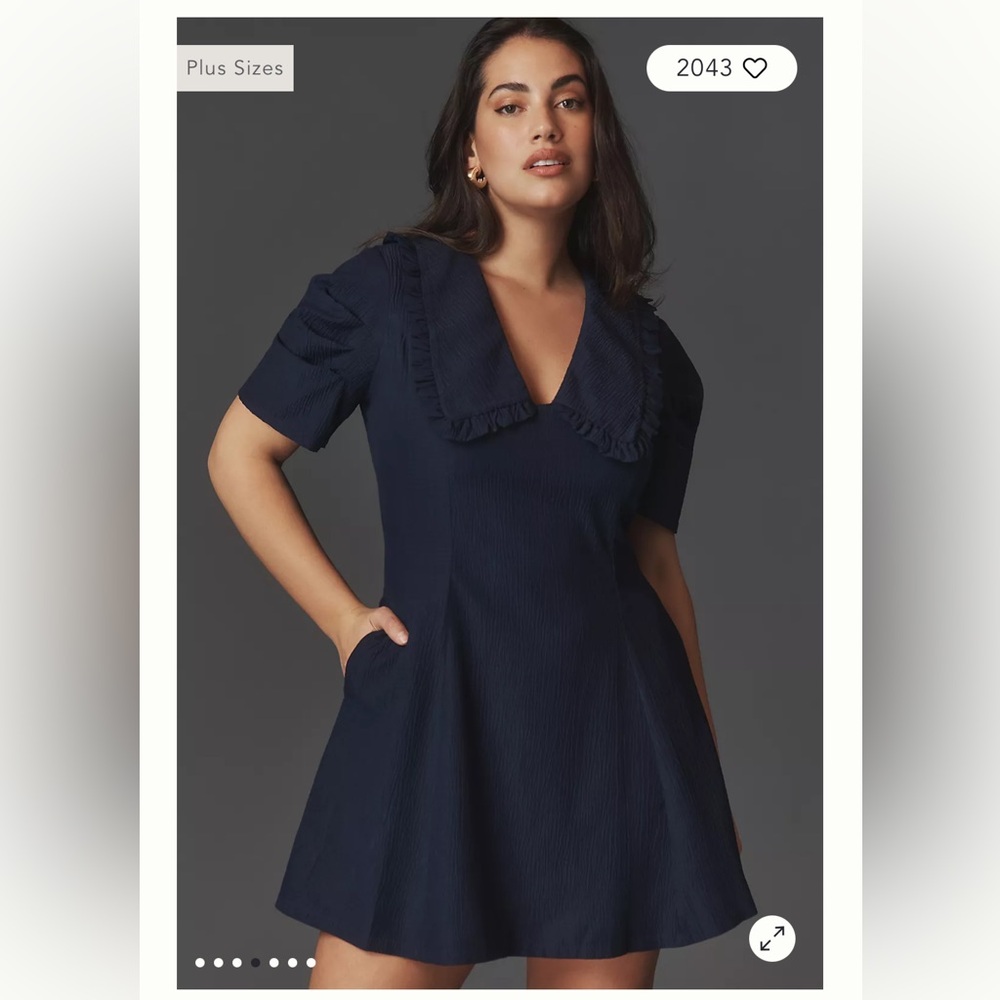 By Anthropologie Short-Sleeve
Collared Mini Dress